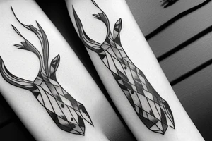 Antilope tattoo for the forearm 
Not a frontal image, side image tattoo idea