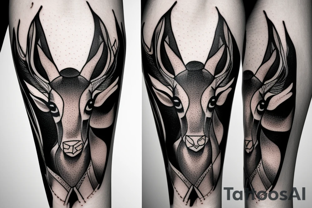 Antilope tattoo for the forearm 
Side antilope tattoo for the forearm tattoo idea