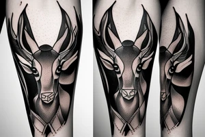 Antilope tattoo for the forearm 
Side antilope tattoo for the forearm tattoo idea
