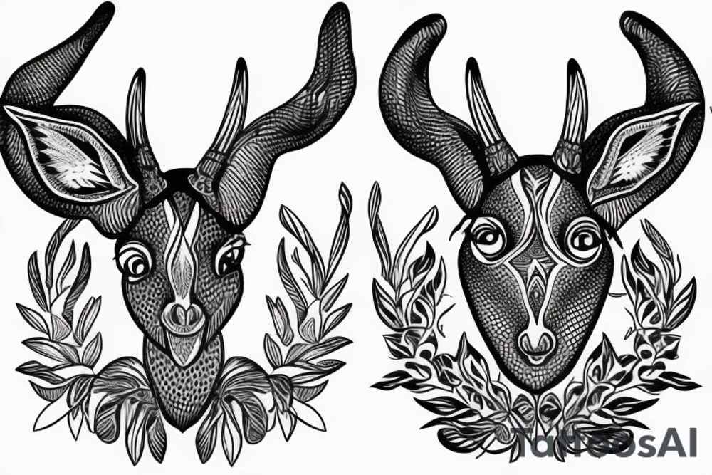 Antilope tattoo for the forearm 
Side antilope tattoo for the forearm tattoo idea
