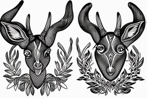 Antilope tattoo for the forearm 
Side antilope tattoo for the forearm tattoo idea