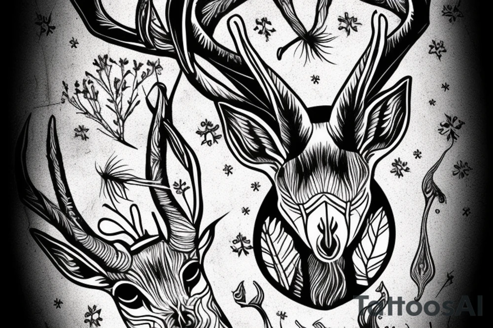 Antilope tattoo for the forearm 
Side antilope tattoo for the forearm tattoo idea