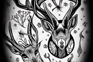 Antilope tattoo for the forearm 
Side antilope tattoo for the forearm tattoo idea