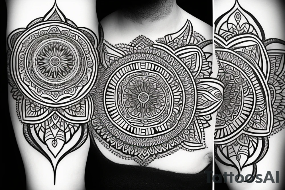 mandala cyber sigilism tattoo idea