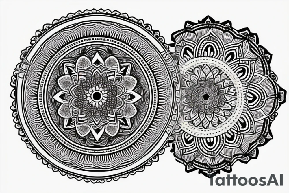 mandala cyber sigilism tattoo idea