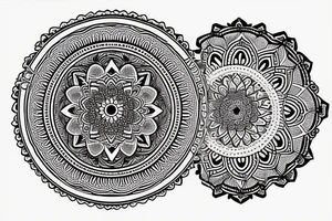 mandala cyber sigilism tattoo idea