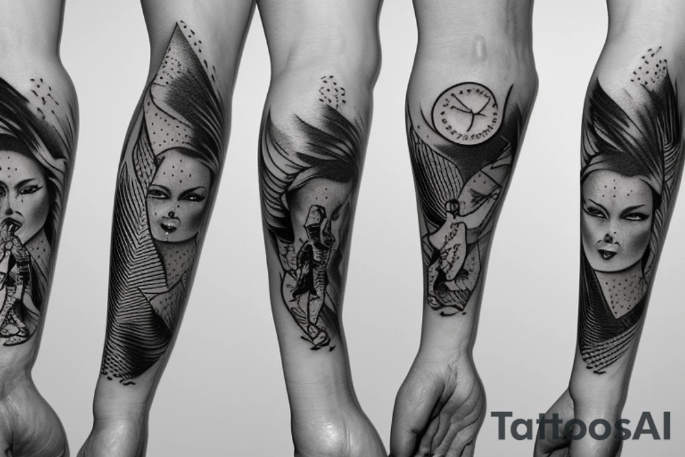 Ski jumping tattoo idea