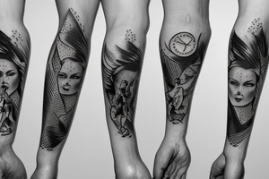 Ski jumping tattoo idea