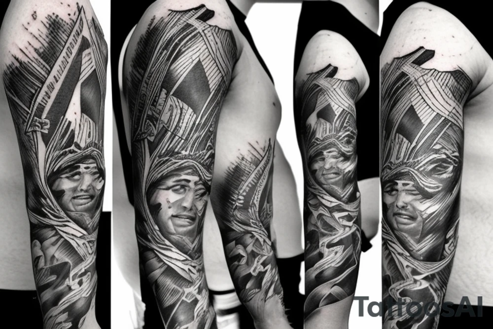 Ski jumping tattoo idea
