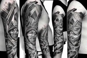 Ski jumping tattoo idea