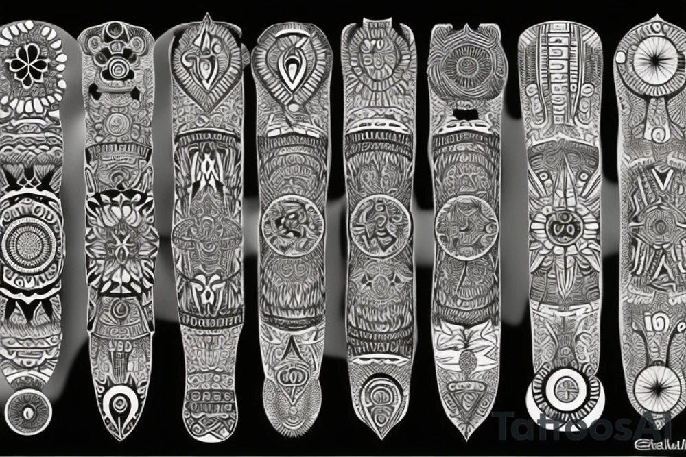 mandala cyber sigilism tattoo idea