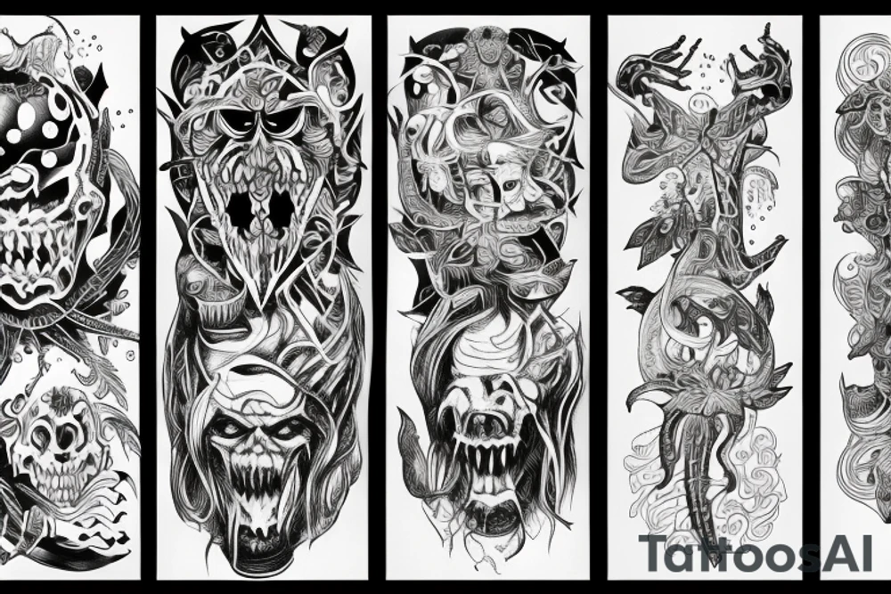 Nordic mithology monsters tattoo idea