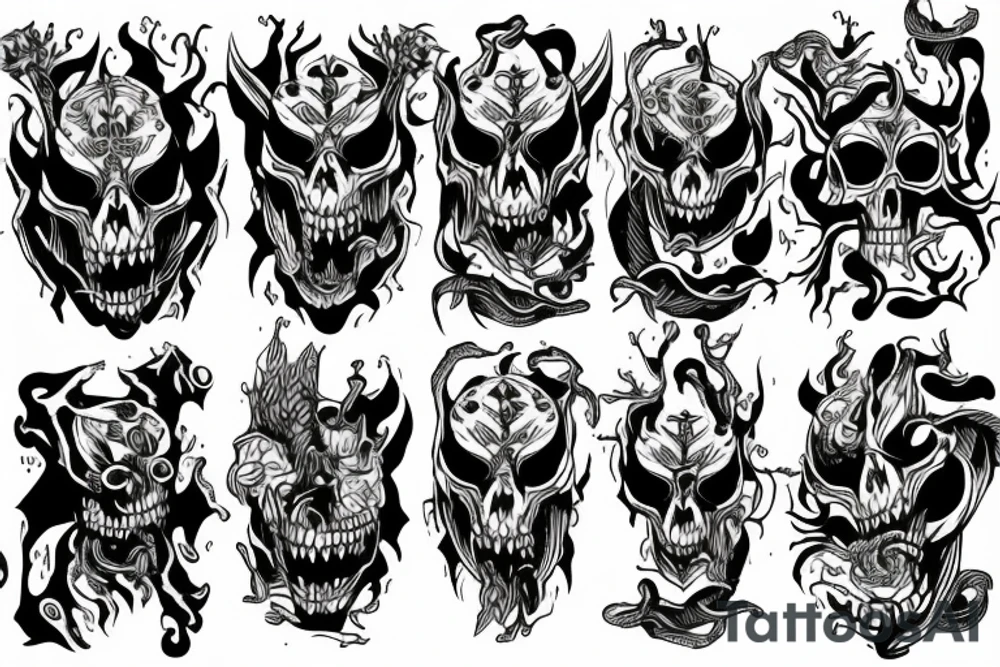 Nordic mithology monsters tattoo idea