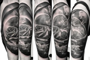Shark, rose, solar system, greek statue tattoo idea