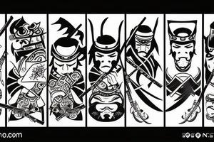 Samurai ninja tattoo idea