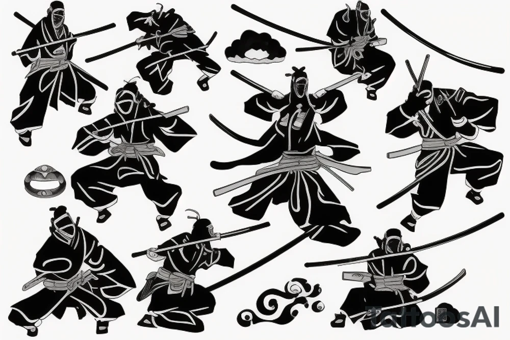 Samurai ninja tattoo idea