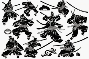 Samurai ninja tattoo idea
