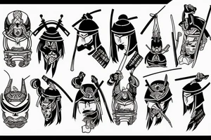 Lonely samurai ninja tattoo idea