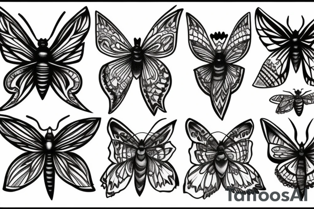 dark moth tattoo idea