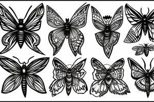 dark moth tattoo idea