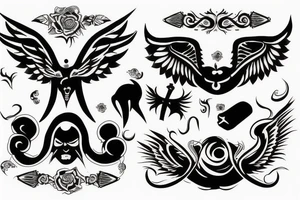 Devil and Angel on schoulder tattoo idea