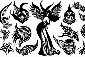 Devil and Angel tattoo idea