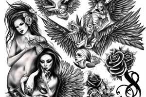 Devil and Angel tattoo idea