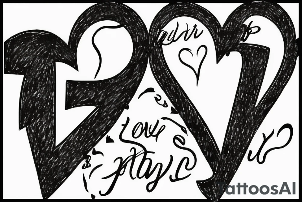 inscription melancholy, broken heart under the inscription tattoo idea
