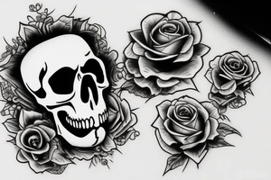 skull with open mouth tattoo idea