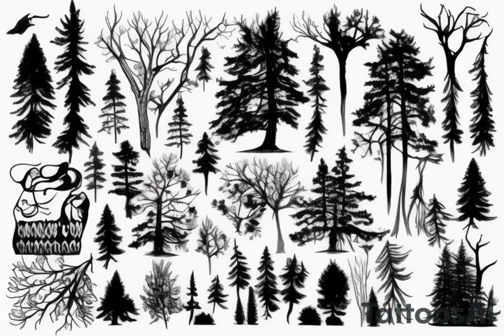 Forest tattoo idea