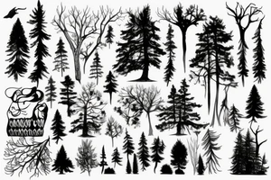 Forest tattoo idea