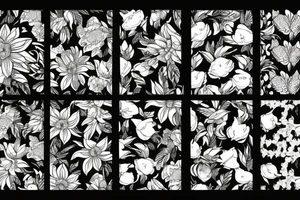 flowers tiger tattoo idea