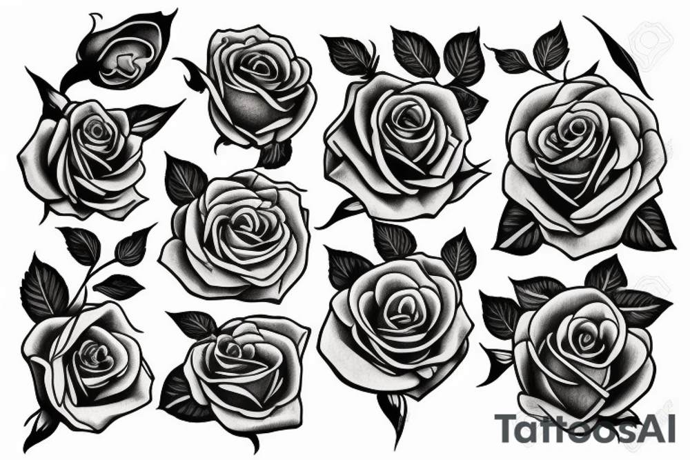 Rose on hand tattoo idea