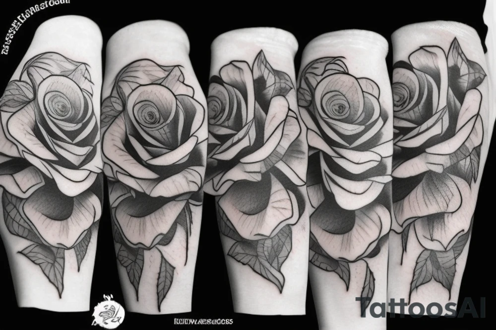 Rose on hand tattoo idea