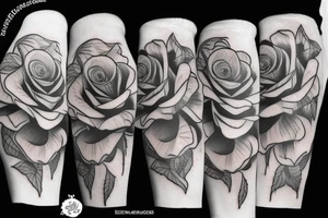 Rose on hand tattoo idea