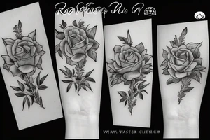 Rose on palm tattoo idea
