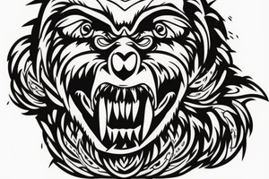 Chest tattoo gorilla tattoo idea