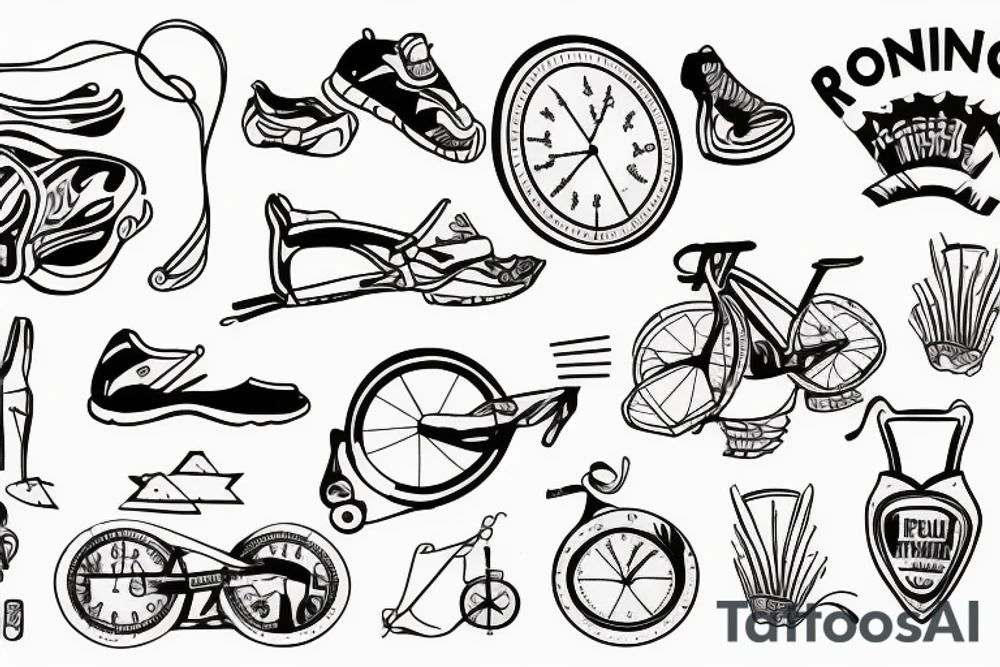 Running triathlon tattoo idea