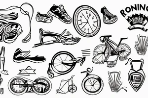 Running triathlon tattoo idea