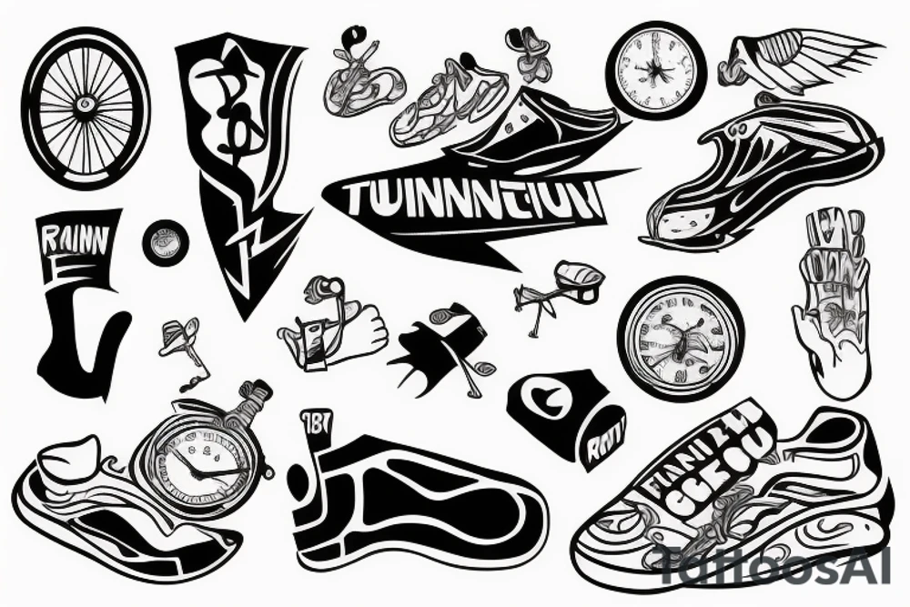 Running triathlon tattoo idea