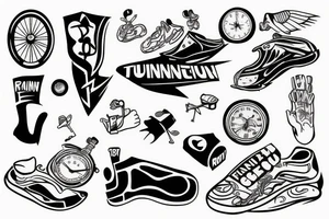 Running triathlon tattoo idea
