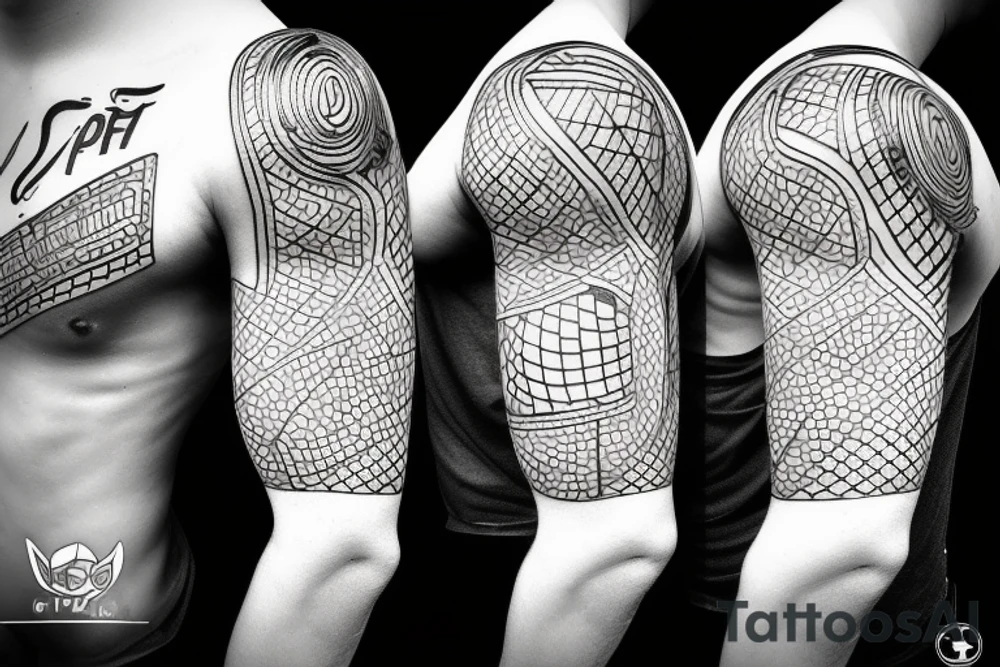 Run triathlon sport tattoo idea