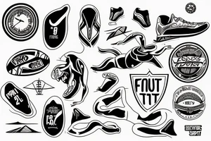 Run triathlon sport tattoo idea