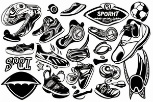 Sport run tattoo idea