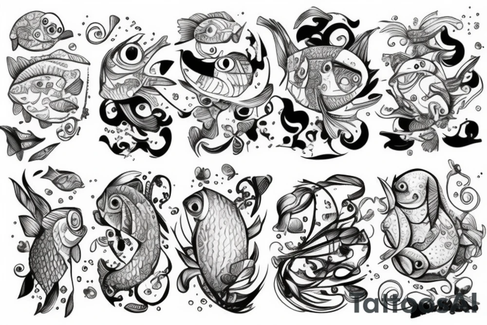 Fish with two legs tattoo idea