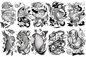 Fish with two legs tattoo idea