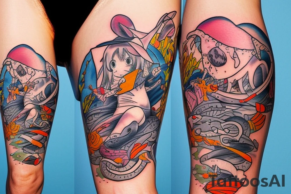Fish with two legs tattoo idea