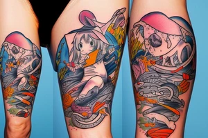 Fish with two legs tattoo idea
