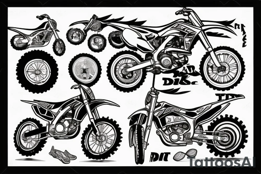 Dirt bike tattoo idea