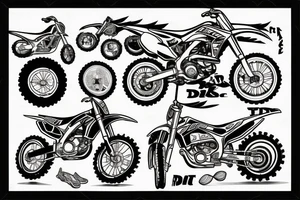 Dirt bike tattoo idea